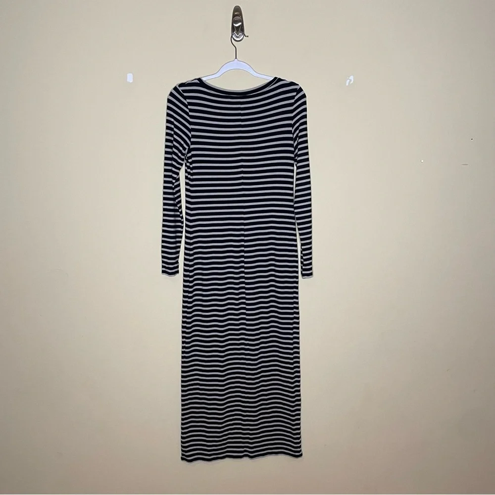 Peruvian Connection Long Sleeve Stripe Scoop Neck Maxi Dress - Picture 7 of 8